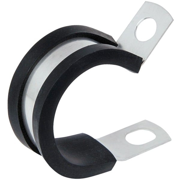 Cable Clamp, Stainless Steel, 1 in Bundle Dia., Black, Silver, 2.32 in L, 100 PK